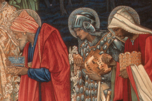 The Adoration of the Magi,  a tapestry designed by Edward Burne-Jones.