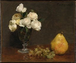 still life with roses and fruit henri fantin-latour
