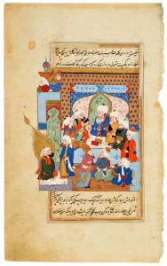 Khizr Attends a Sermon by Rumi (Pierpont Morgan collection)