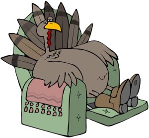 Tired Turkey In A Recliner