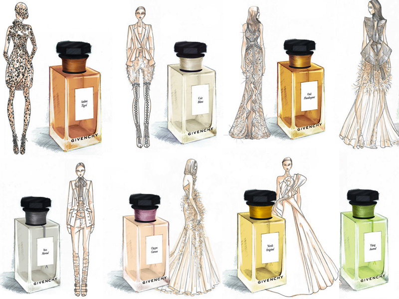 Parfums Givenchy L'Atelier Collection: Seven Fragrances Inspired by Seven Haute Couture Dresses - Perfume Blog