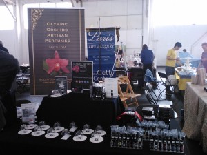 olympic orchids artisan perfumes booth at taste tv san francisco