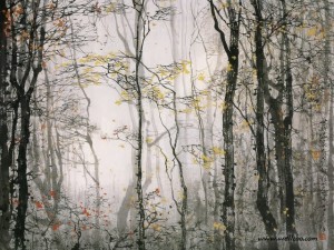 forest -paintings-by-liu-maoshan ki wood elements