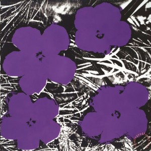 andy warhol violets flowers painting 1965