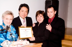 darryl do with his mother, brother and Annette green former President of the Fragrance Foundation