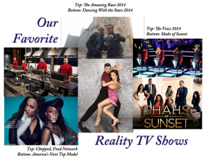 favorite reality tv  amazing race dwts antm chopped the voice shahs of sunset cafleurebon