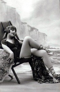 jazz age flapper at the beach