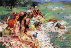 the rose harvest by henry siddons mowbray