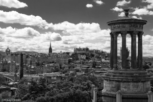 Edinburgh black and white  photo garden