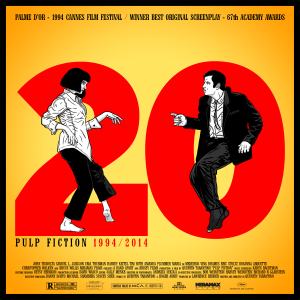 20th anniversary pulp fiction poster 2014