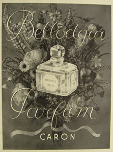 vintage caron bellodgia perfume ad