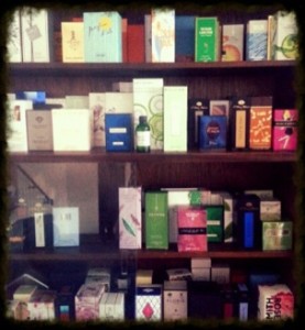 the wall of scent vintage perfumes