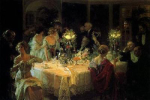 The Dinner Party by Jules-Alexandre Grun