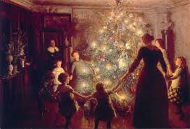 elegant christmas round the christams tree  viggo johannson victorian