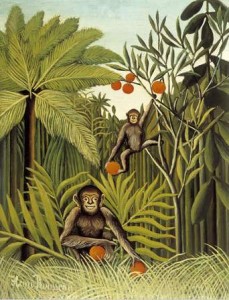 Tropical Forest with Monkeys c.1910