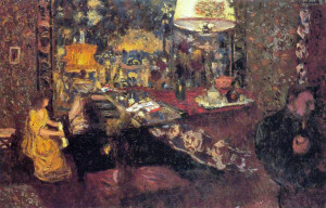 Misia at the Piano with Thadee  Vuillard 1899