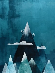 icy mountain illustration
