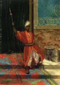 orientalist painting sultan  guard rudolf ernst
