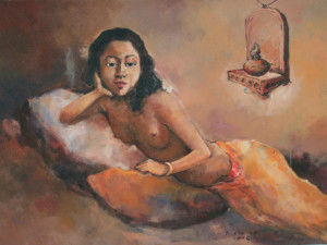 bali  painting woman