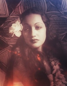 dorothy lamour whiteflowers  tropical glamour