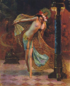 Dance of the Seven Veils by the French painter Gaston Bussière (1862-1929)