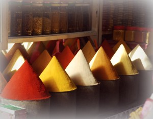 spices  Moroccan bazaar souk perfume