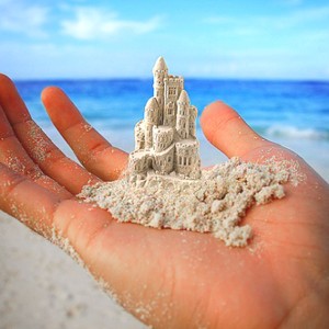 summer beach sandcastle