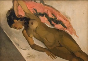 Amrita Sher-Gil Nude, Oil on canvas,