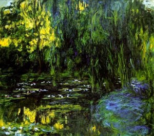 Water Lily Pond and Weeping Willow Claude Monet
