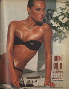 vintage bain de soleil ad  1980s
