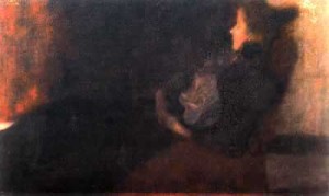 Lady at the Fireplace Gustav Klimt