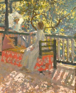 On a Balcony Emanuel Phillips Fox Australian Impressionist