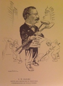 Sketch of Frederick Blocki in Chicagoans As We See 'Em Cartoons and Caricatures by the Newspaper Cartoonists' Association 1904