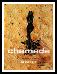 1970 Chamade Perfume Ad Guerlain