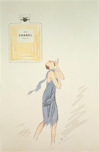 vintage chanel no 5 ad 1921 illustration by Georges Goursat Sem.