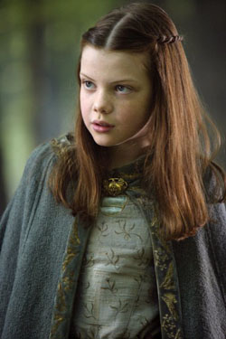 Georgie Henley as Lucy Pevensie in the 2008 film, The Chronicles of Narnia Prince Caspian.
