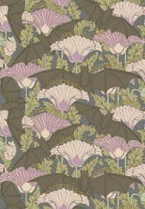 Bat and Poppy, designed by M. P. Verneuil c. 1897