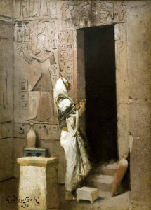 Ludwig Deutsch, Egyptian Priest Entering a Temple, 1892.