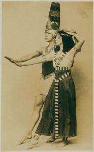 Ted Shawn and Ruth St. Denis in Egyptian Ballet, ca. 1910.