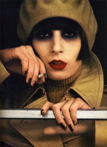 ”Serge Lutens makeup for Dior Anjelica Huston by Bob Richardson, 1973