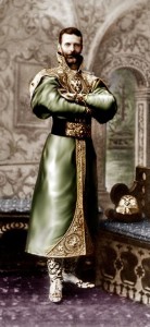 Grand Duke Serge, colorized. He is arrayed in 17th century dress for the great imperial costume ball of 1903