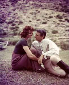 Sophia Loren and Cary Grant in The Pride and the Passion, 1957