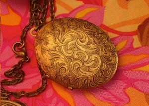 The Moon & the Stars Baroque Oval Scent Locket