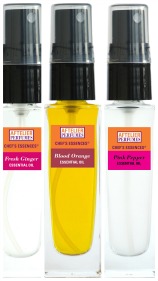 aftelier perfumes chef essence fresh ginger blood orange and pink pepper sprays