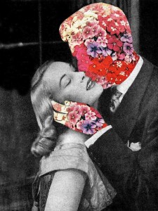 flowers collage lovers bloomy kiss