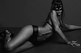 rihanna wearing a leather mask by alexander mcqueen another magazine