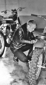 steve mcqueen leather jacket old hollywood motorcycle