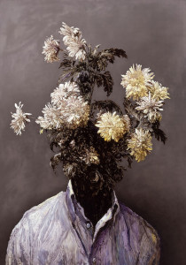 GLENN BROWN  man with a flower as head