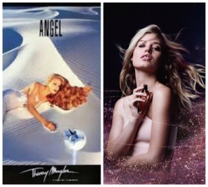 -Jerry hall Angel ad 1995 and georgia May Jagger angel muse 2016