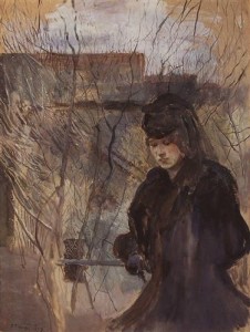 Lady with a Spring Landscape - Konstantin Somov